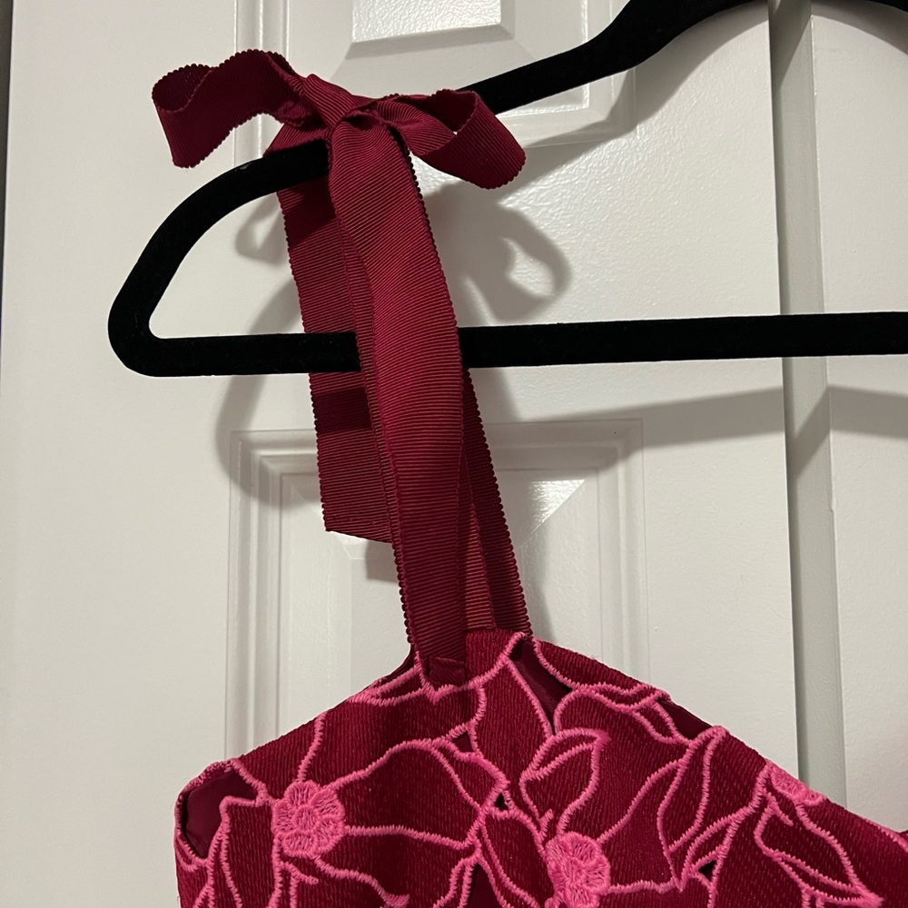 J.Crew Pink Eyelet Midi Dress w/ Flounce Hem (Size 6) - Picture 7 of 12
